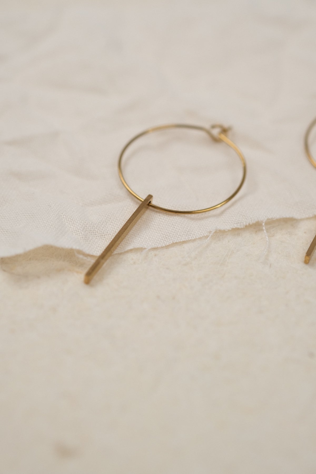 Kreole gold mit Stab Anhänger