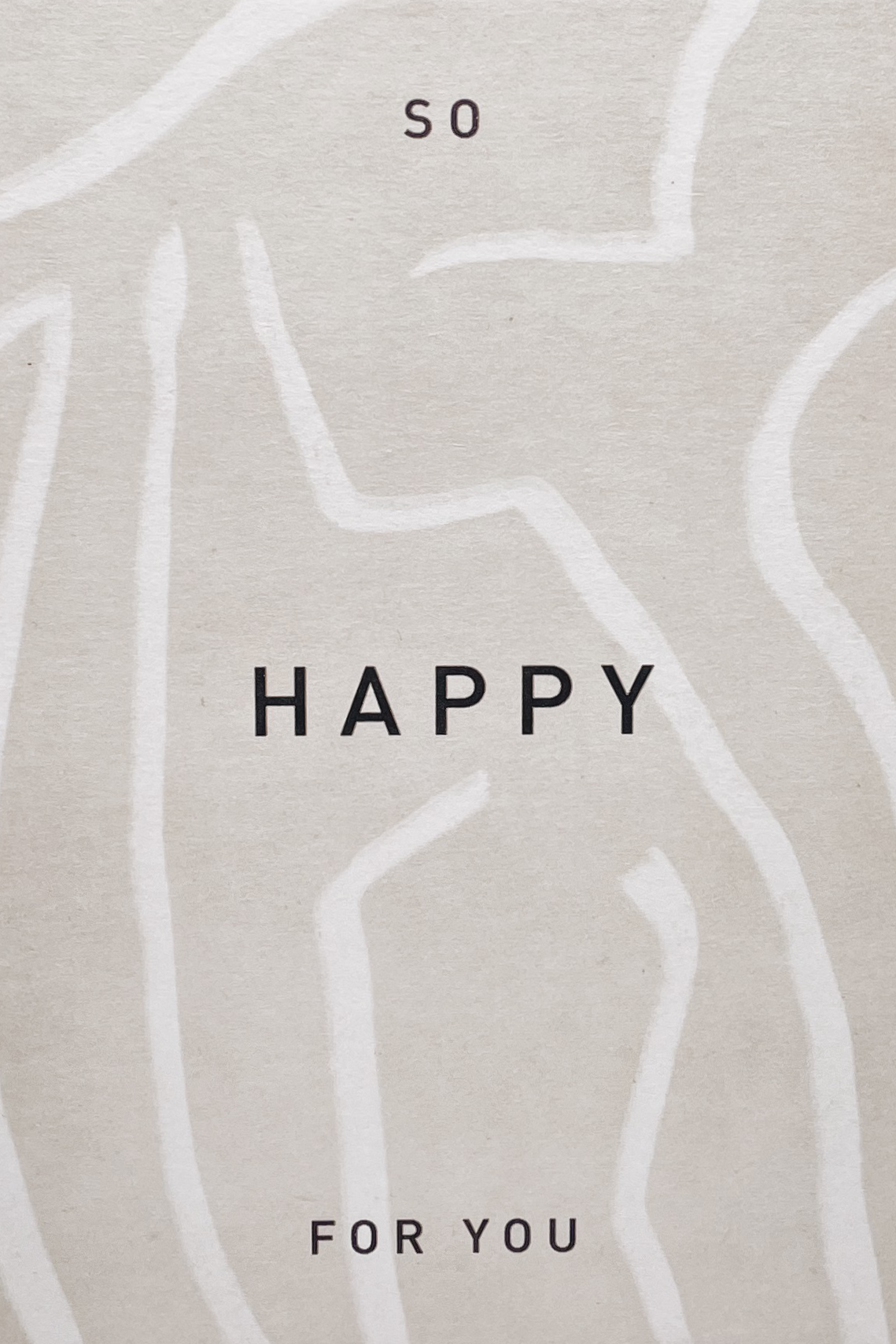 Eco-Pappe Postkarte / so happy for you