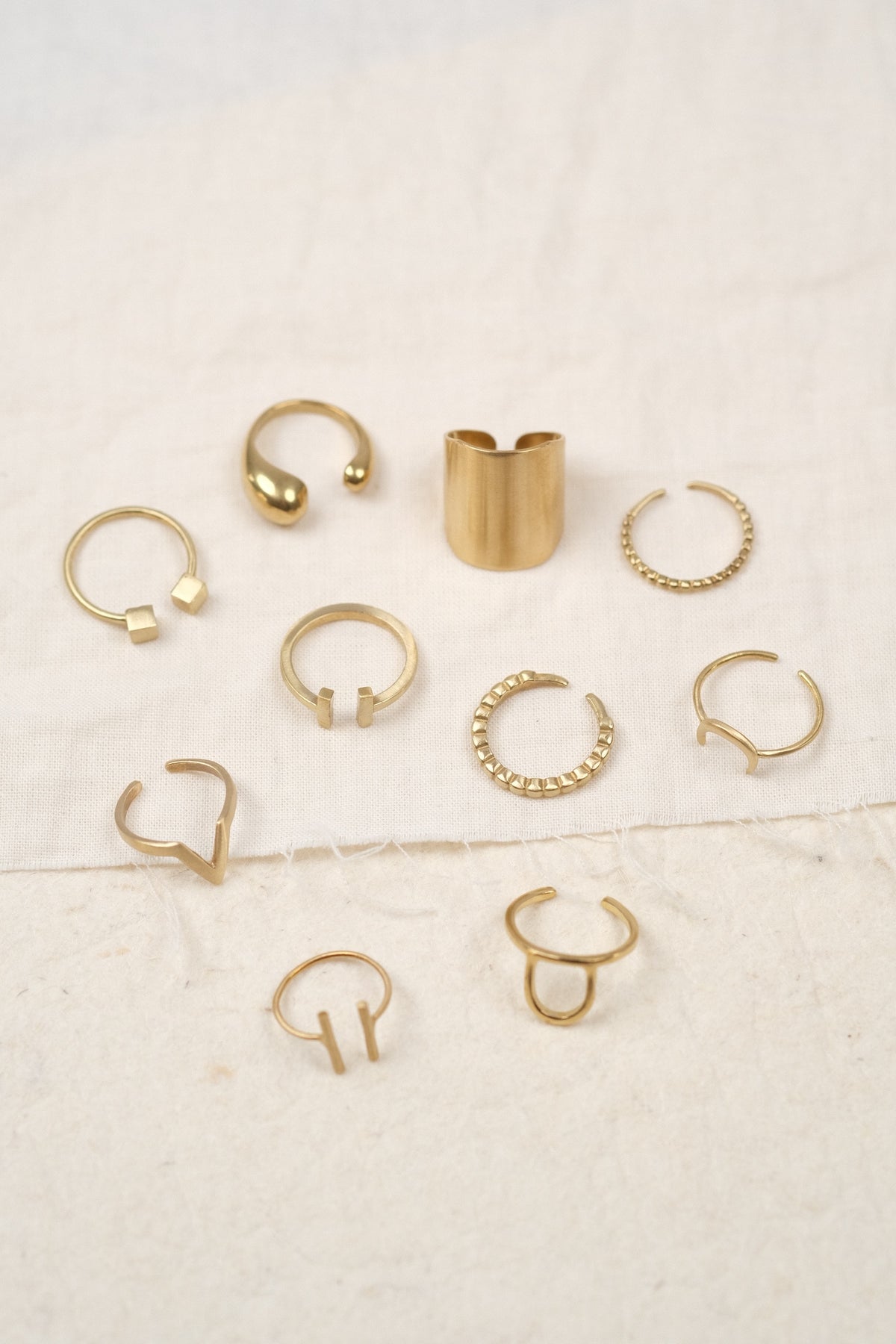Minimalistischer Goldring