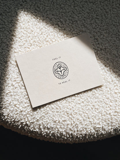 Eco-Pappe Postkarte / feel it to heal it