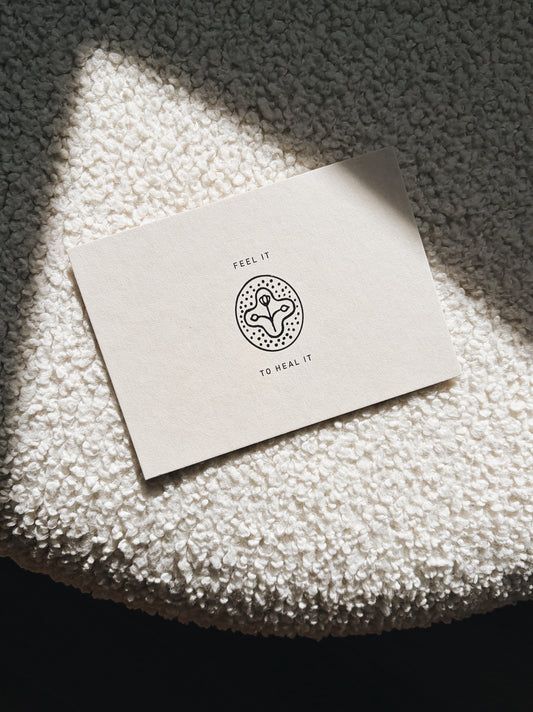 Eco-Pappe Postkarte / feel it to heal it