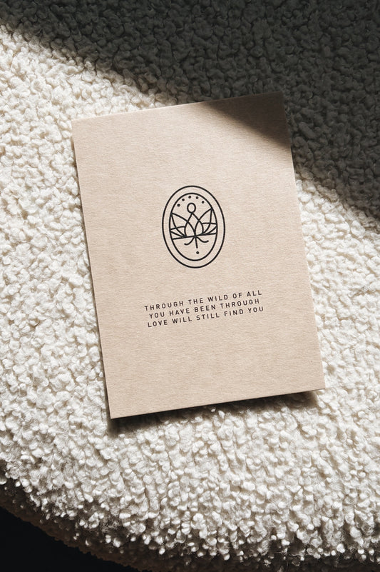 Eco-Pappe Postkarte / through the wild of all