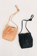 Sustainable leather bucket bag ULAH - brown