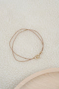 Echtgold Armband STARDUST - beigebraun