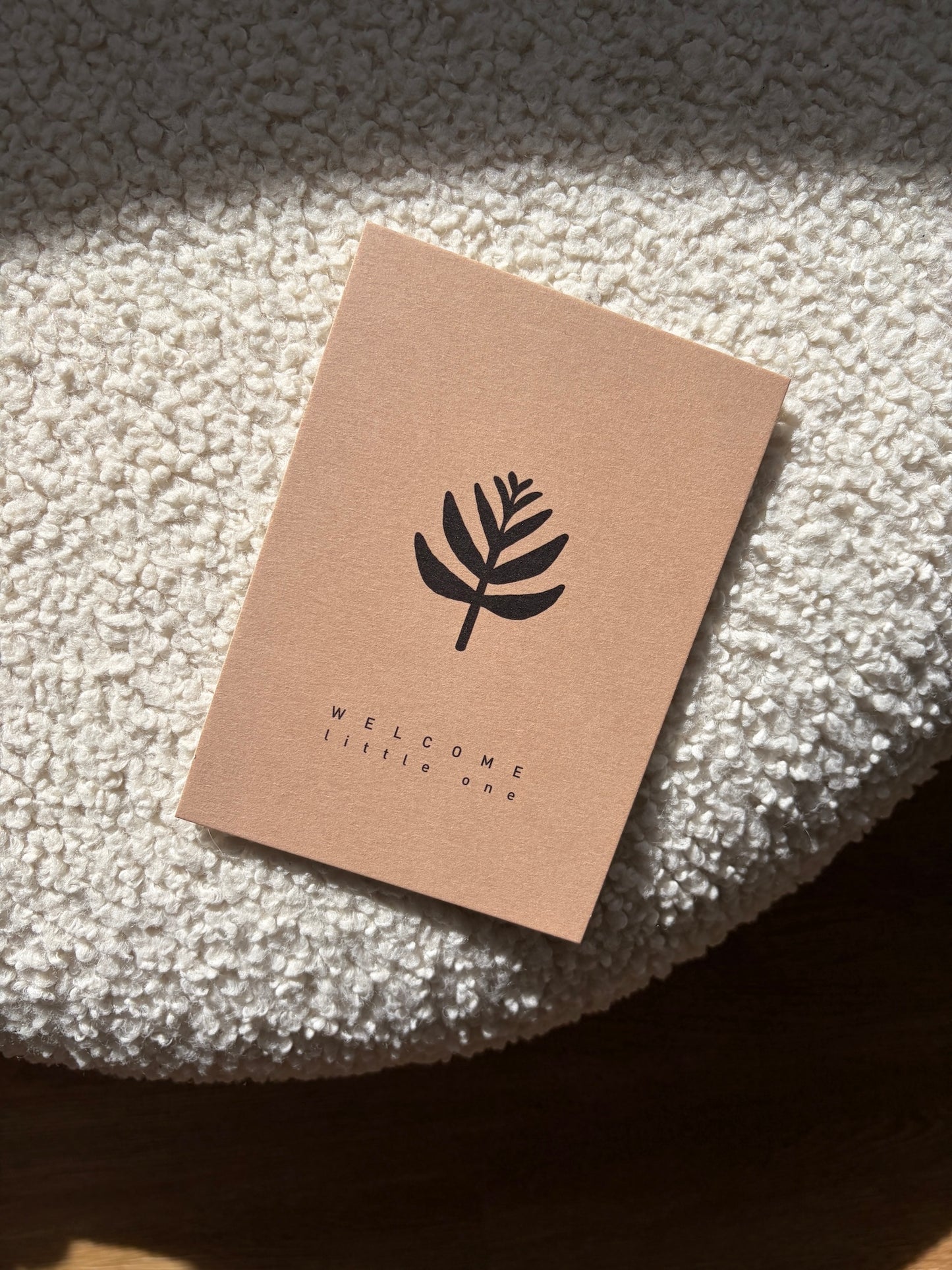 Eco-Pappe Postkarte / welcome little one