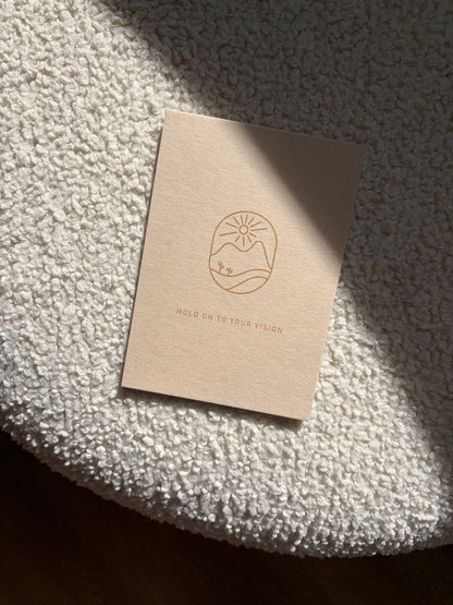 Eco-Pappe Postkarte / hold on to your vision