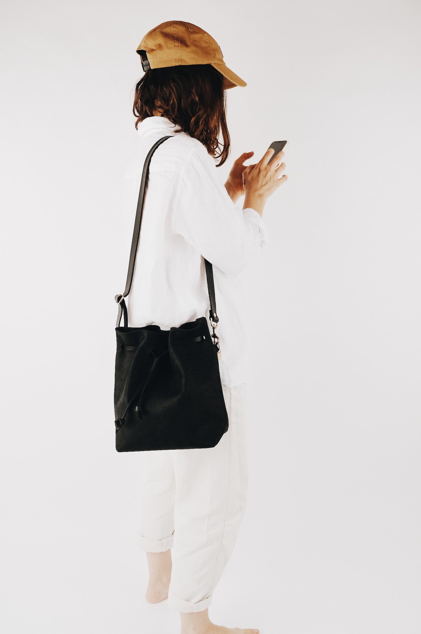 Leather Bucket Bag