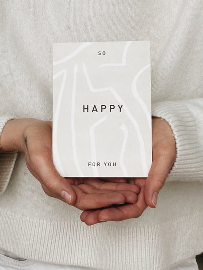 Eco-Pappe Postkarte / so happy for you