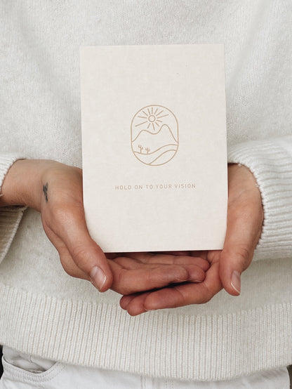 Eco-Pappe Postkarte / hold on to your vision