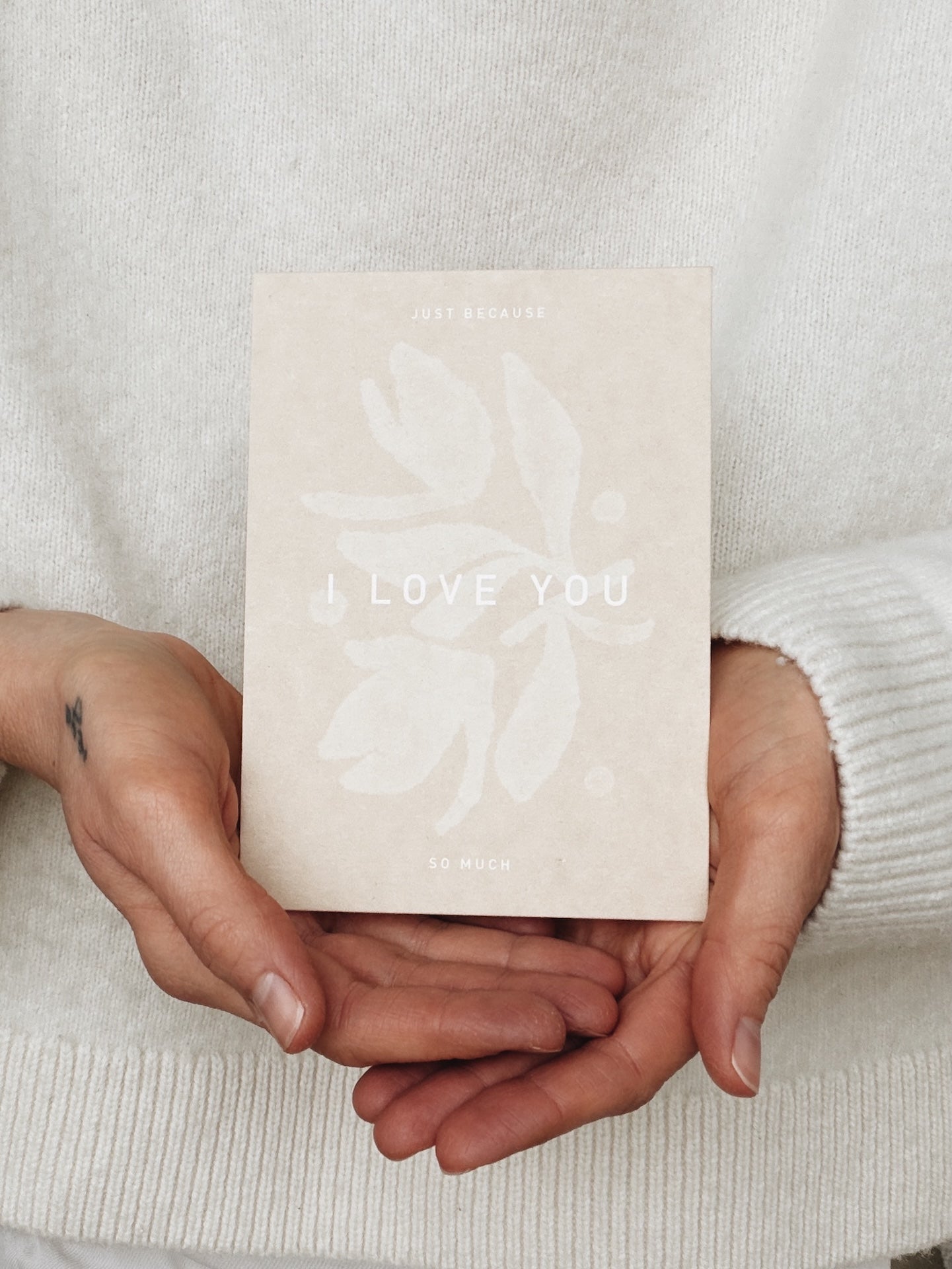 Eco-Pappe Postkarte / just because