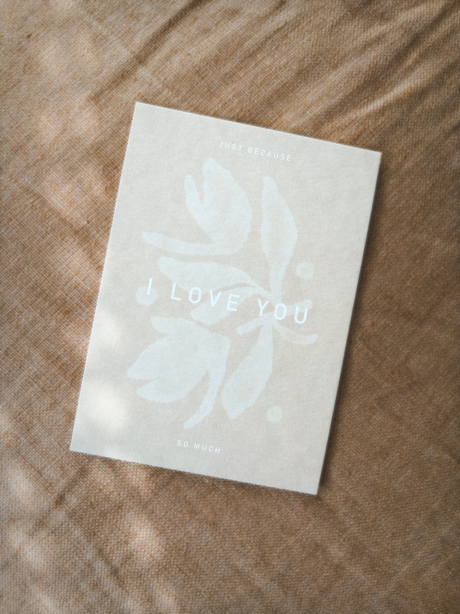 Eco-Pappe Postkarte / just because