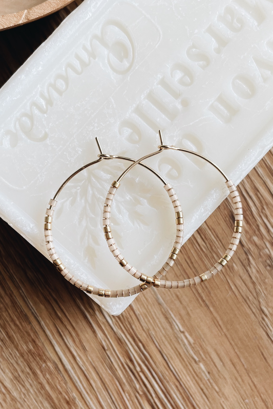 SKINNY HOOPS Creolen | gold-puder