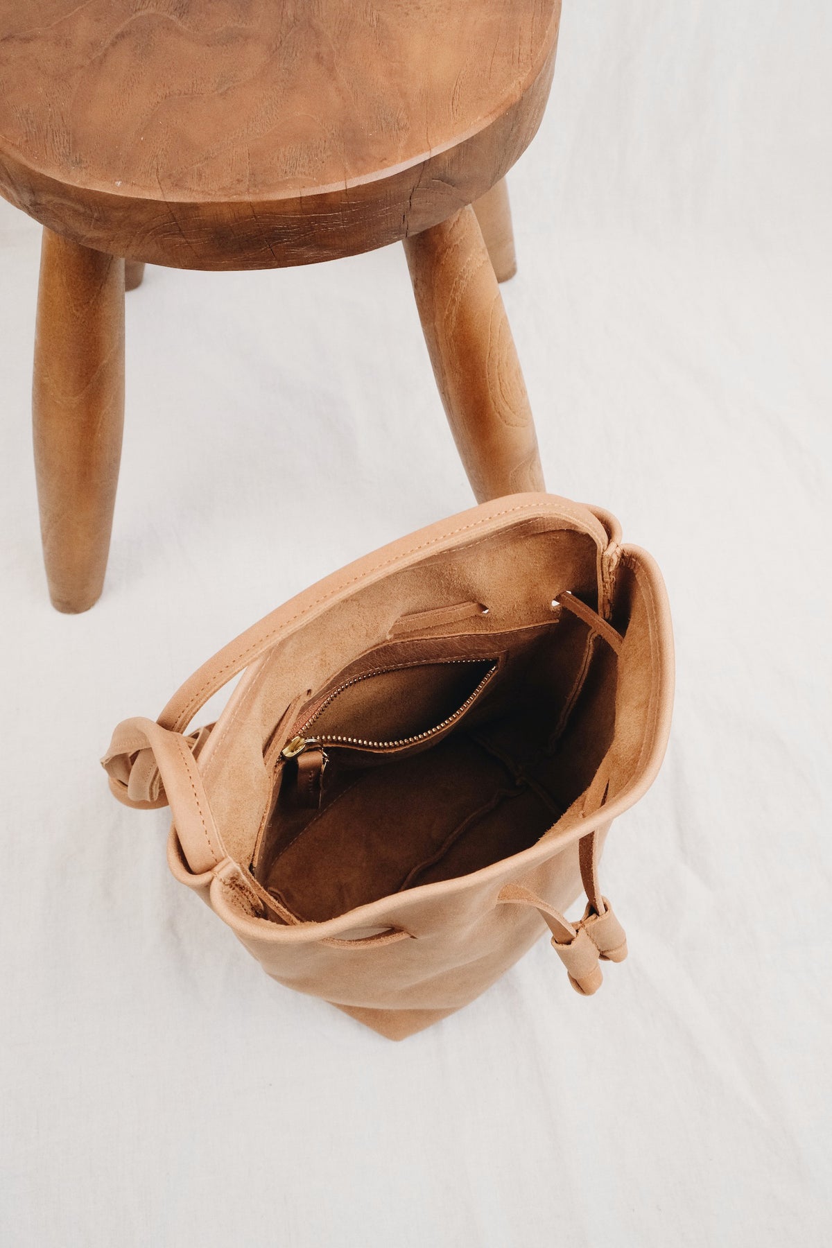 Bioleder Bucket Bag ULAH - braun