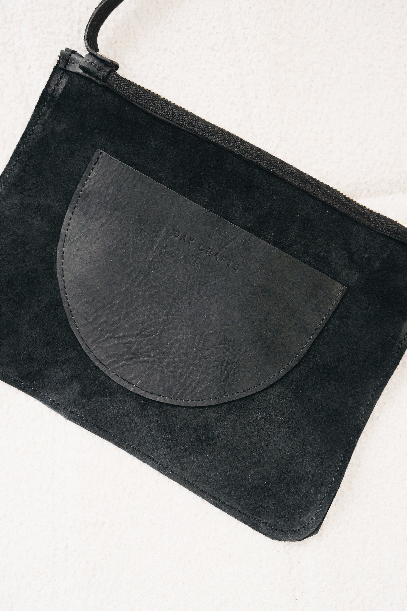 Sustainable leather crossbody bag AVA - black