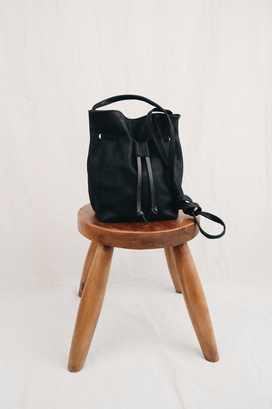 Bioleder Bucket Bag ULAH - schwarz