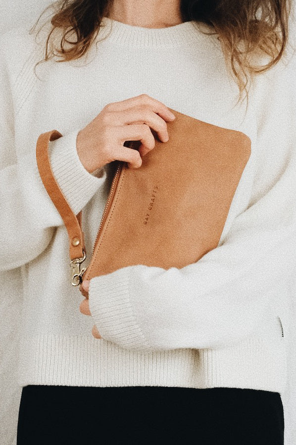Bioleder Clutch FIOH - schwarz