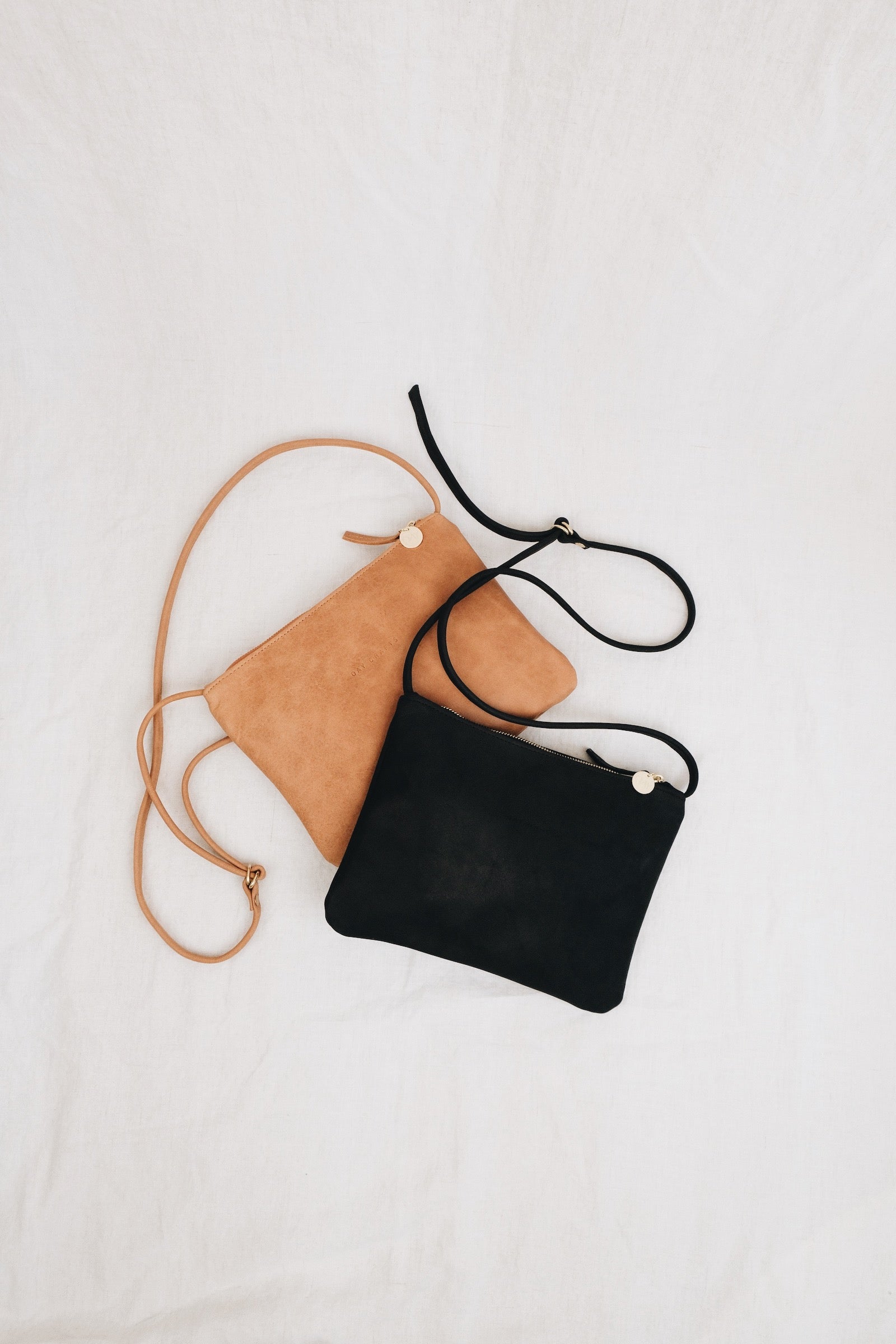 Sustainable leather crossbody bag AVA - black