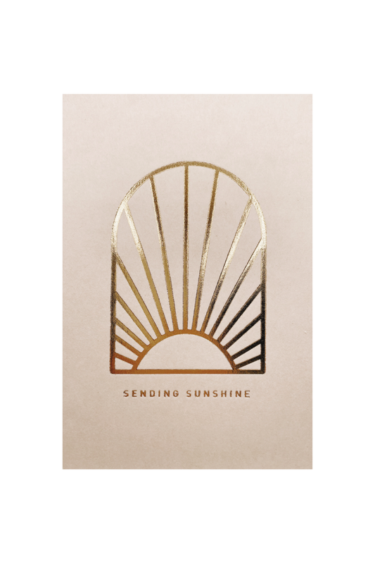 Postkarte gold - SENDING SUNSHINE