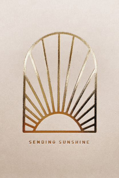 Postkarte gold - SENDING SUNSHINE