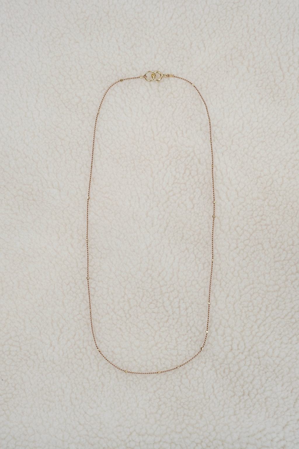 Echtgold Halskette STARDUST - braunbeige
