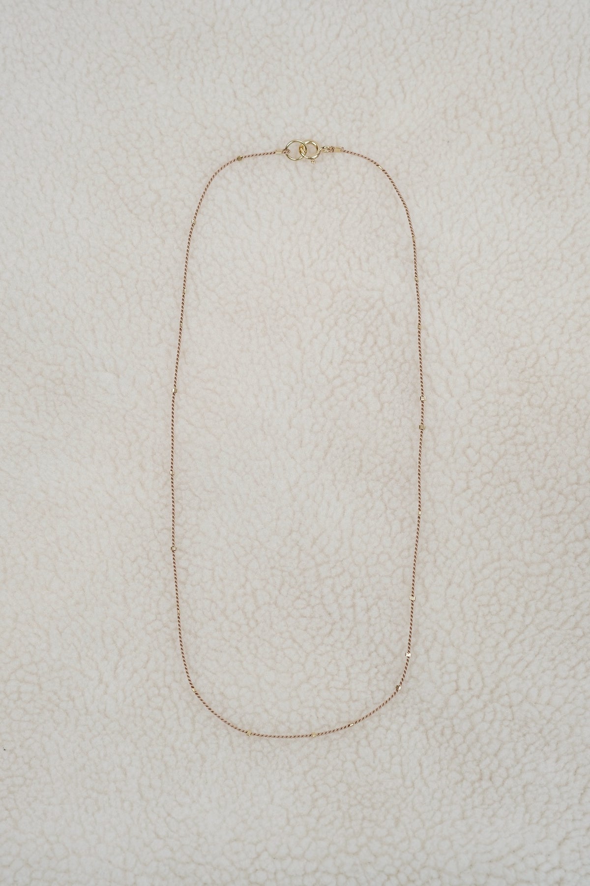 Echtgold Halskette STARDUST - braunbeige