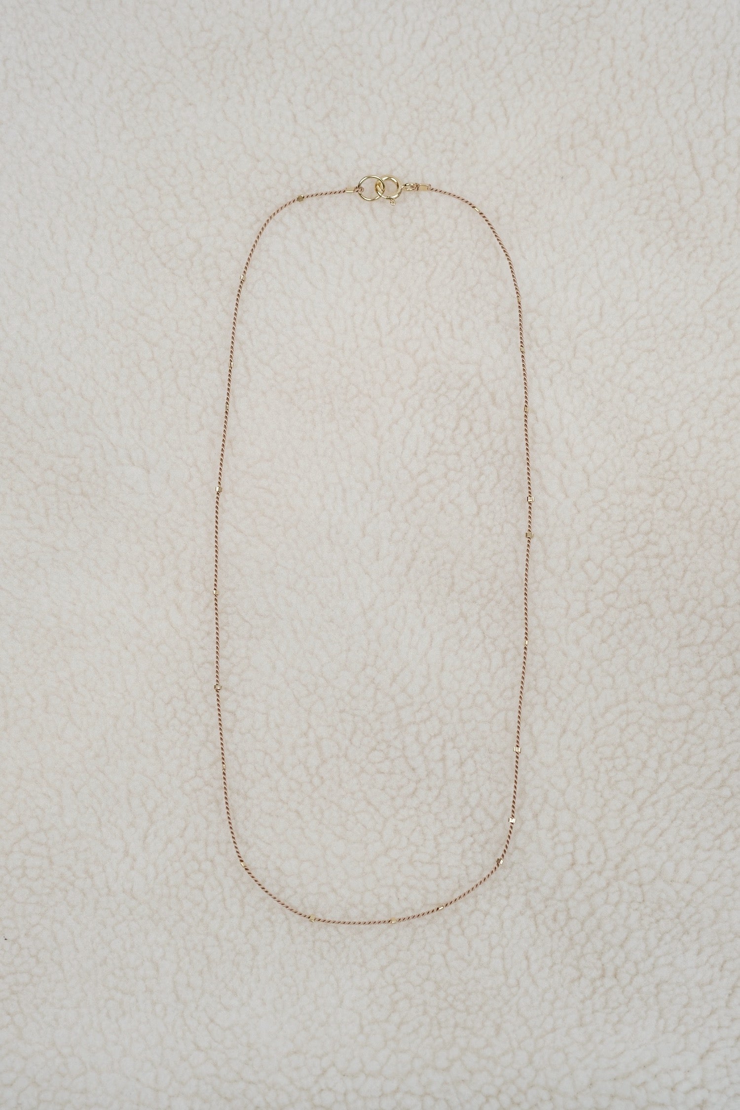 Echtgold Halskette STARDUST - braunbeige