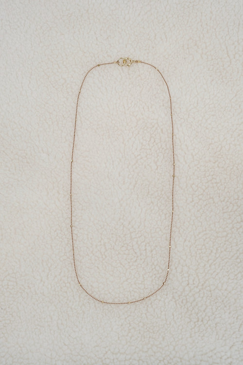 Echtgold Halskette STARDUST - braunbeige