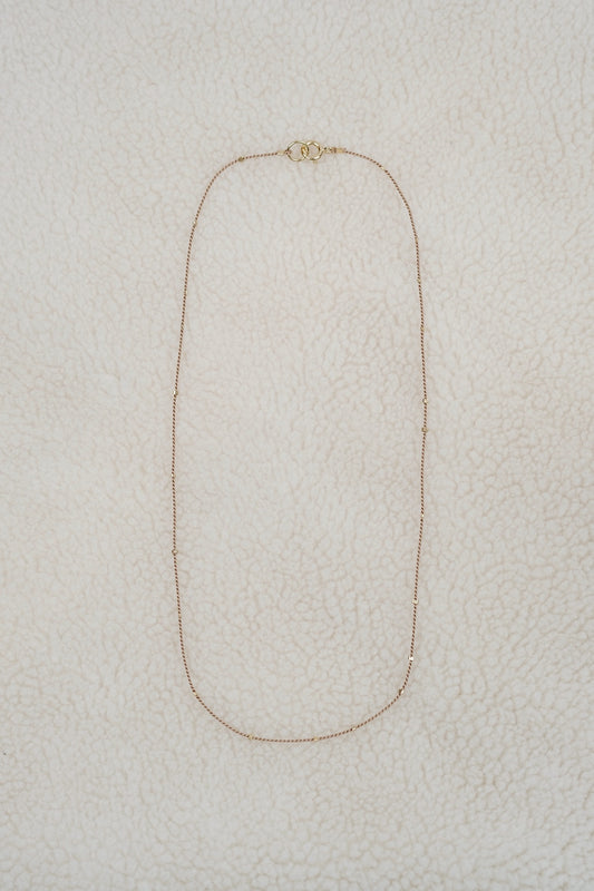 Echtgold Halskette STARDUST - braunbeige
