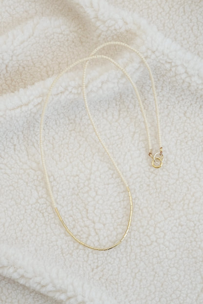 Echtgold Halskette SIREN - beige