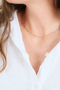 Echtgold Halskette STARDUST - braunbeige
